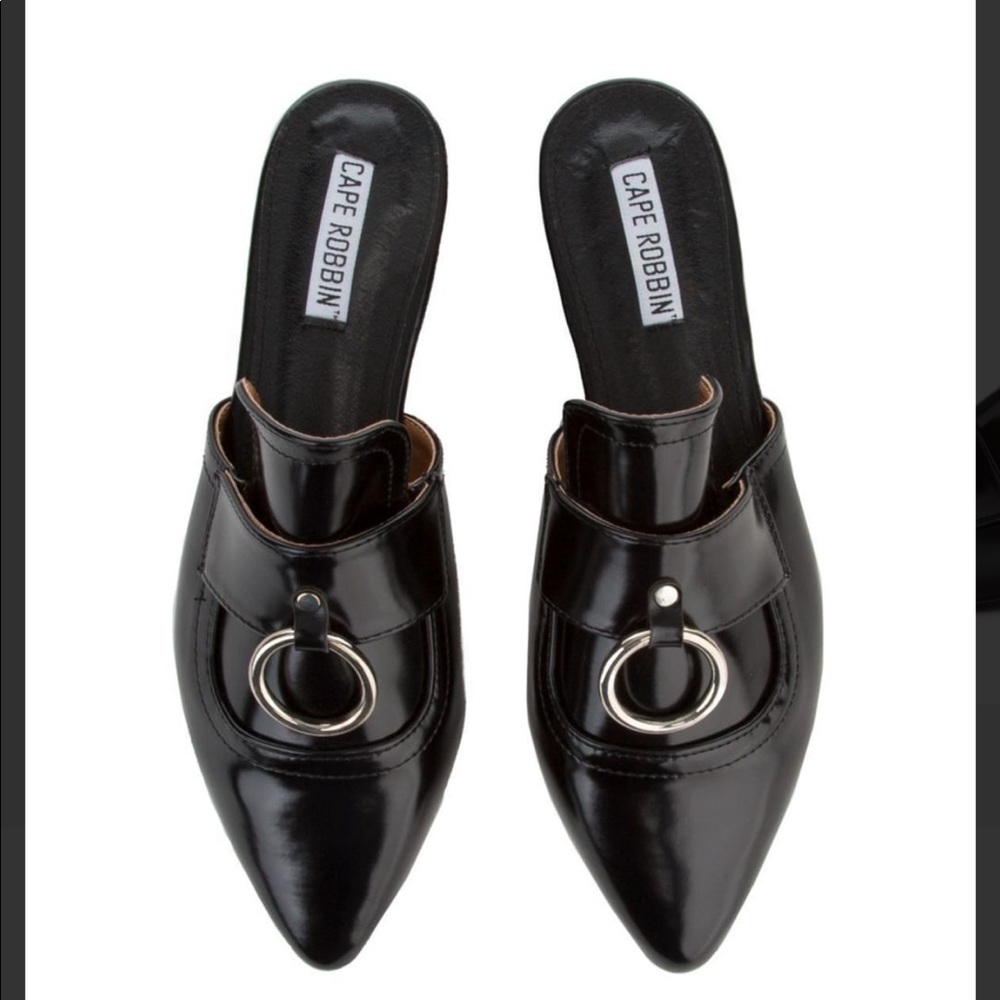 Cape Robbin Black Mules/ Flats